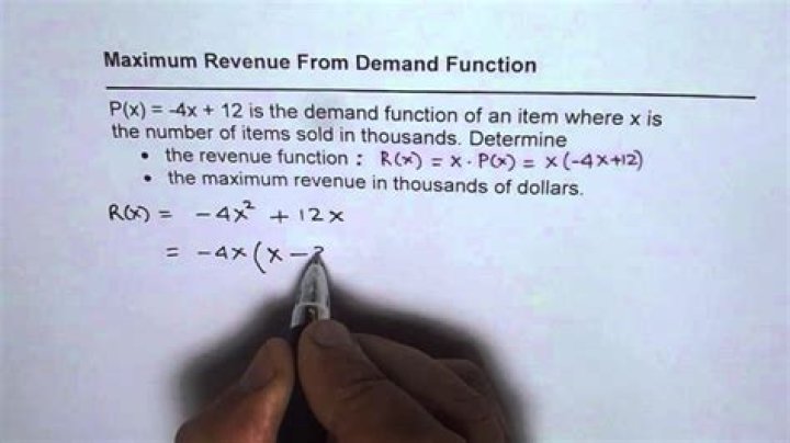 Find revenue, maximum revenue?