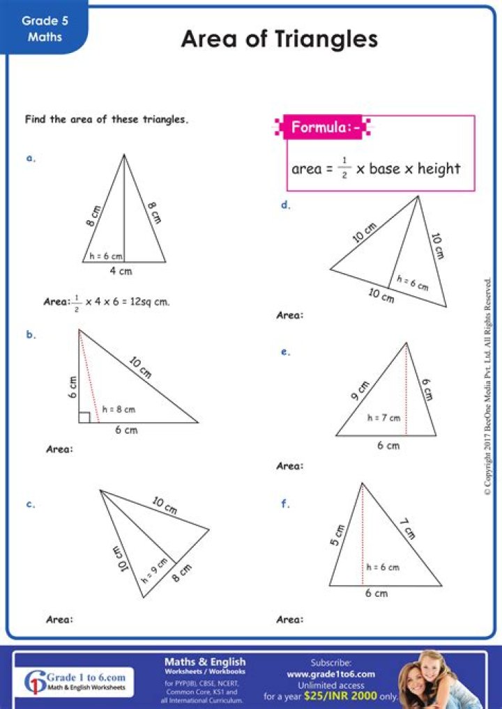 Find the area of a triangle with one side and 3 angles given.
