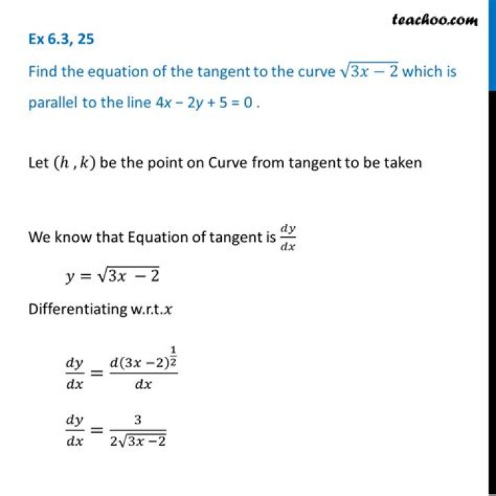 Find the equation of a line tangent to $y=3x^2-4x$ and parallel to the line $2x-y+3=0$