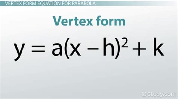 Find the equation of a parabola (in general form)