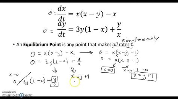 find the equilibrium point of this equation