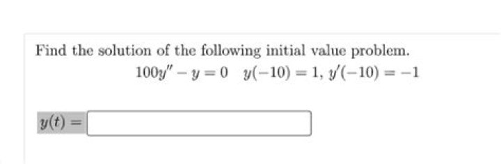 Find the solution of the following initial value problem.