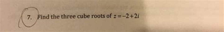 Find the three cube roots of $z = -2+2i$
