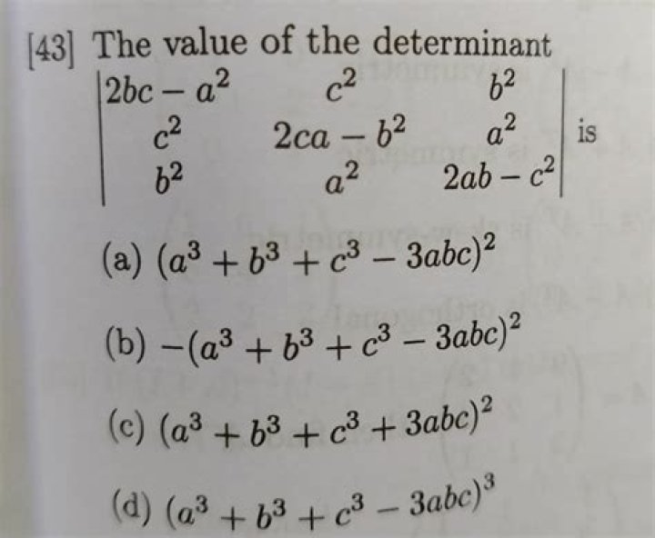 Find the value of the Determinant