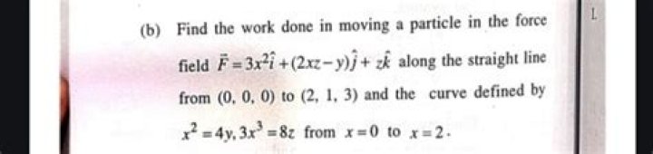 Find the work done by a force field