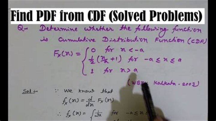 Finding a CDF given a PDF