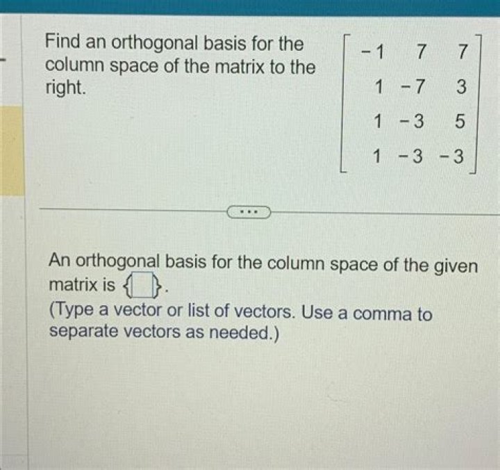 Finding an orthogonal basis from a column space
