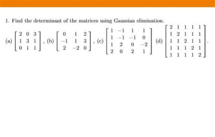 Finding determinant by applying Gaussian Elimination
