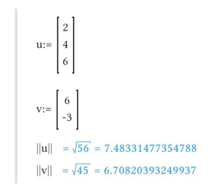 Finding squared norm of vector