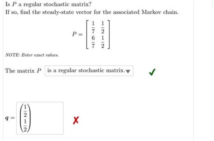 Finding steady-state vector for stochastic matrix P