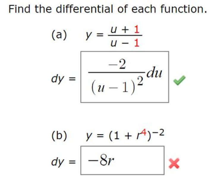Finding the differential of $y=(u+1)/(u-1)$