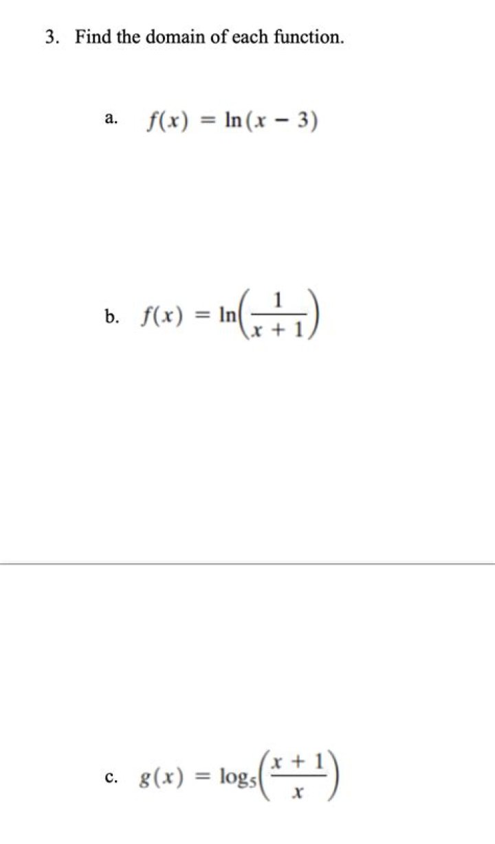 Finding the domain of $f(x)=\ln(3x-4).$