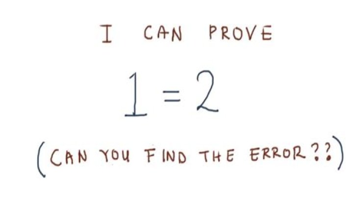 Finding the error in this proof that 1=2