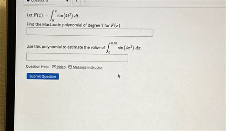 Finding the MacLaurin polynomial of degree $7$? [closed]