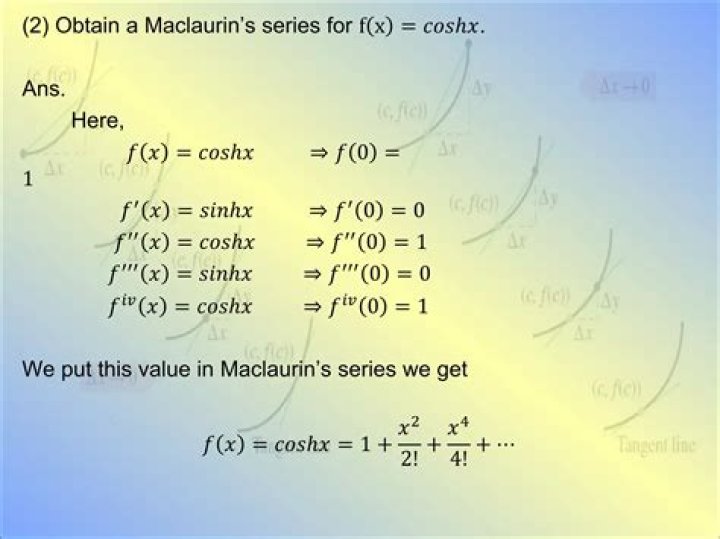 Finding the $n$th derivative of a function when $x=0$ using Maclaurin series.