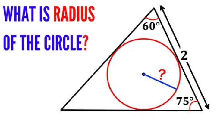 Finding the radius of a circle inside of a triangle