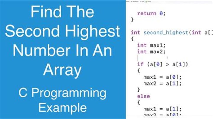 Finding the second highest number in array