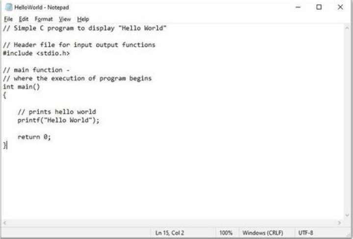 (First C Program / Hello World) Keep getting Syntax Error [duplicate]
