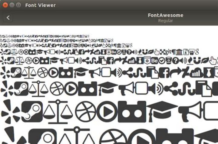 FontAwesome in Font Viewer