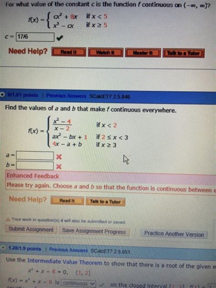 For what value of c makes the function continuous? [closed]