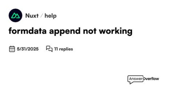 FormData append not working