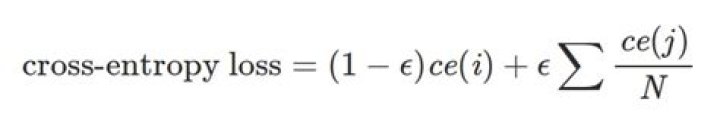 Formula for cross-entropy loss