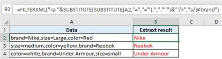 Formula to extract text after specific word and before a comma