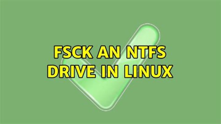 fsck an ntfs drive in Linux