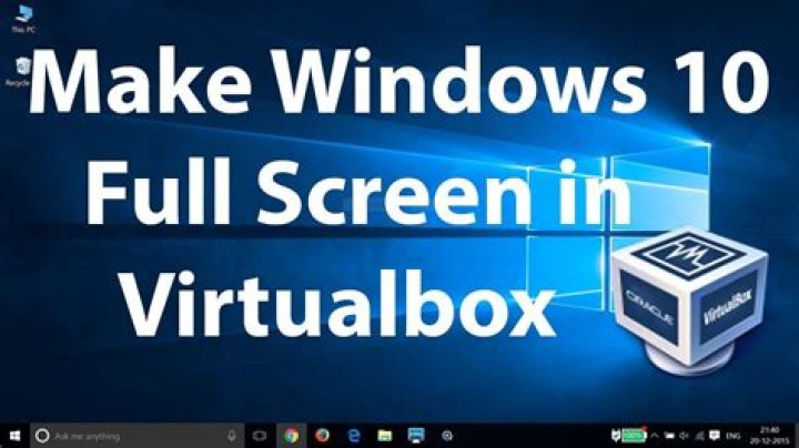 Full screen in virtualbox