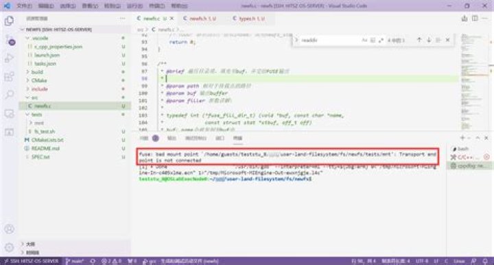 fuse: bad mount point `/mnt': Transport endpoint is not connected