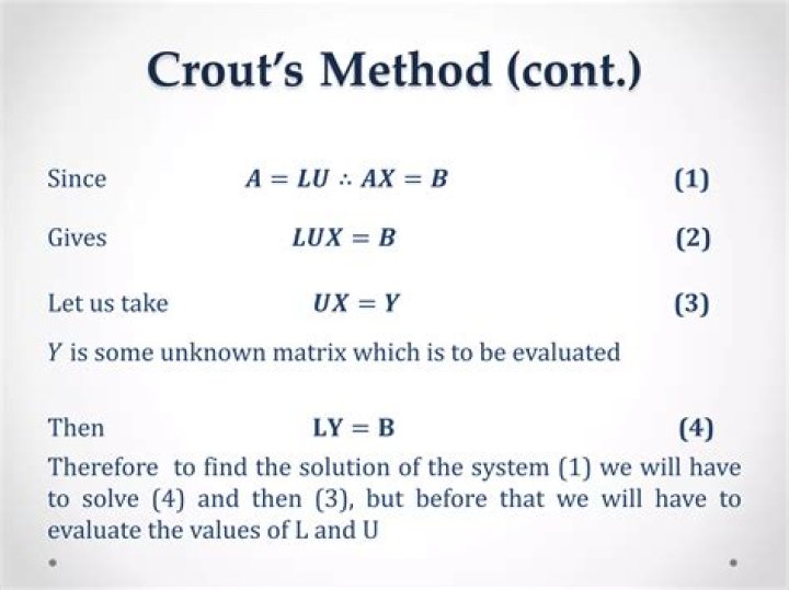 Gaussian LU and Crout's Method give me different answers