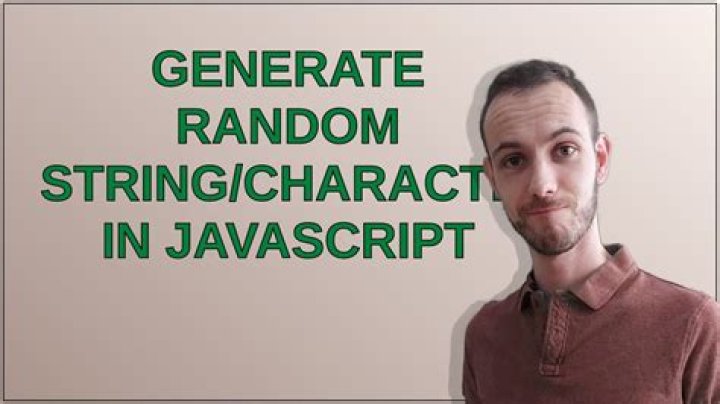 Generate random string/characters in JavaScript