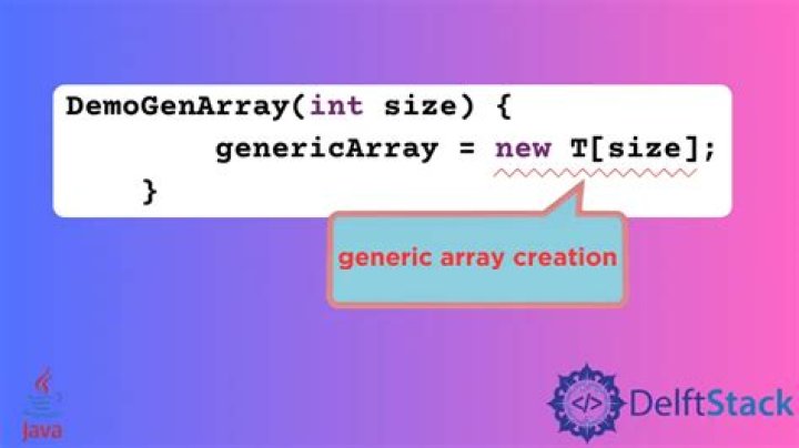 Generic array creation error