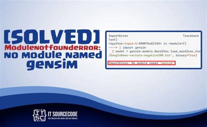 gensim error : no module named gensim