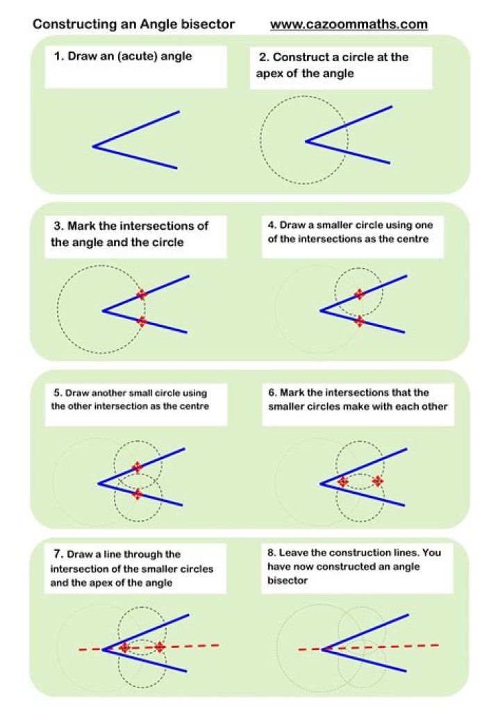 Geometry: Bisection of an angle and constructing a right angle