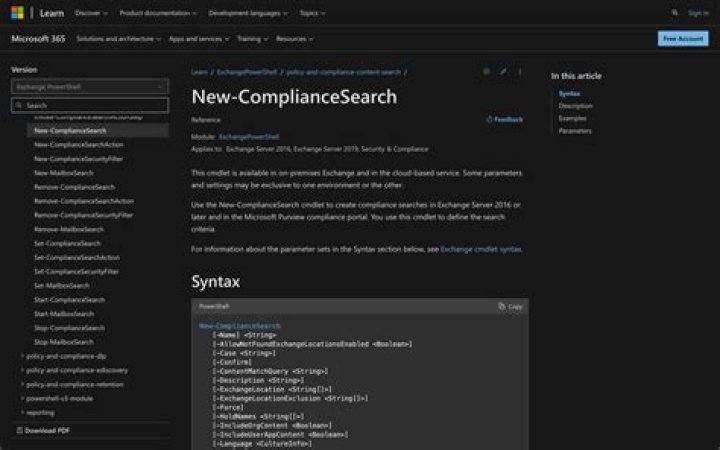 Get-ComplianceSearch / Get-ComplianceSearchAction download the search and export statistics file via powershell