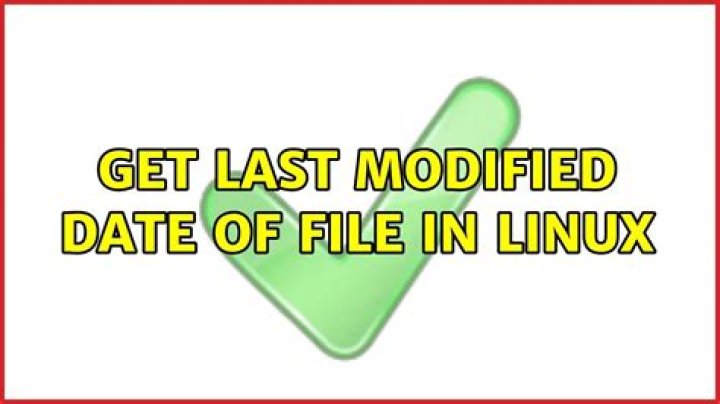 Get Last Modified Date of File in Linux