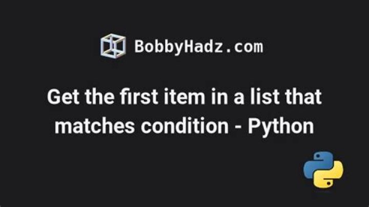 Get the first item from an iterable that matches a condition