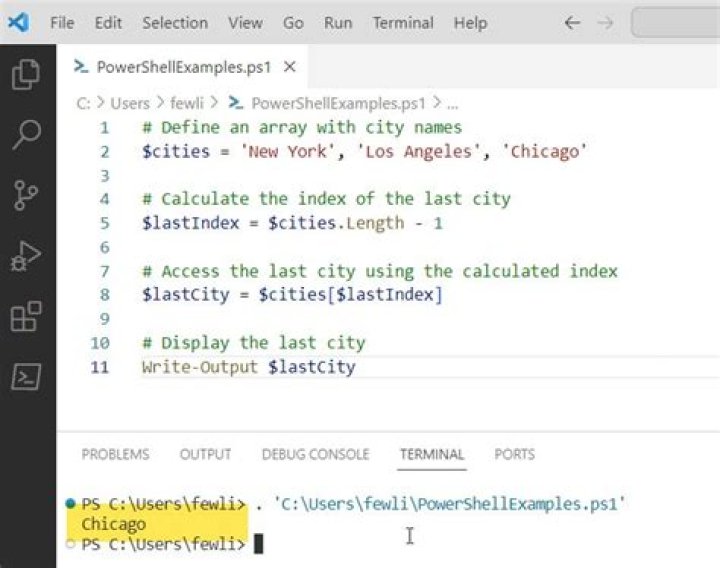 Get the last item in an array