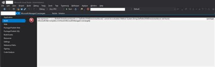 GetPathsOfAllDirectoriesAbove() cannot be evaluated after updating .Net Framework version (4.6.2 to 4.7.2)