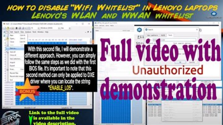 Getting around the Wifi whitelist in Lenovo BIOS
