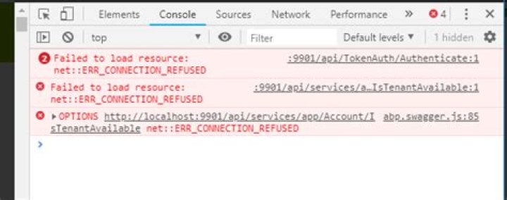 Getting error in console : Failed to load resource: net::ERR_CONNECTION_RESET
