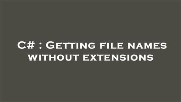 Getting file names without extensions