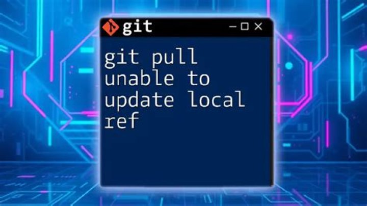 Git error on git pull (unable to update local ref)