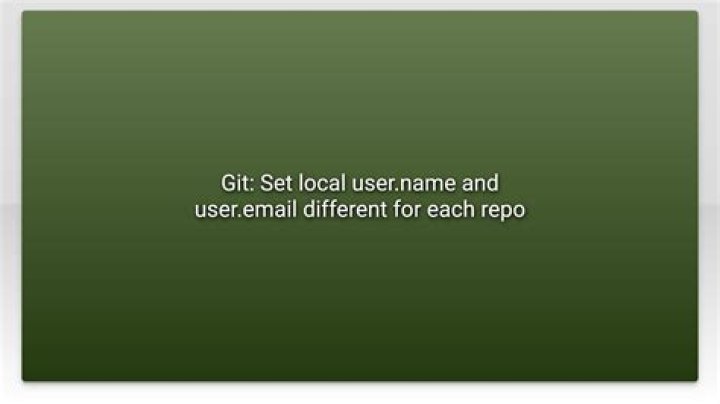 Git: Set local user.name and user.email different for each repo
