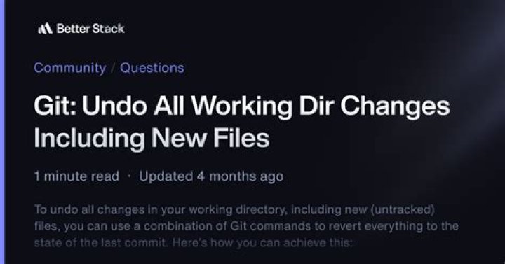 git: undo all working dir changes including new files