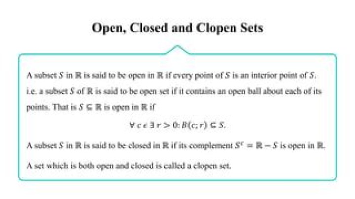Give examples of clopen (open and closed) sets