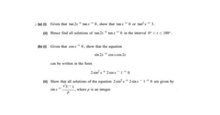 Given that $\tan 2x+\tan x=0$, show that $\tan x=0$