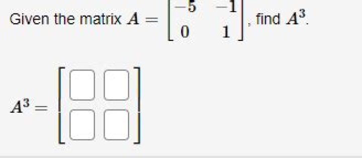 Given the matrix $A$, find $A^3$