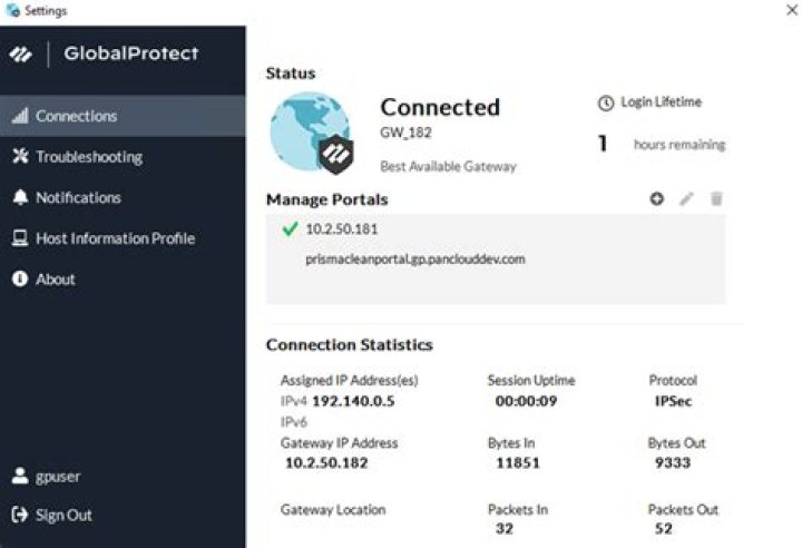 globalprotect option missing in network-manager VPN options